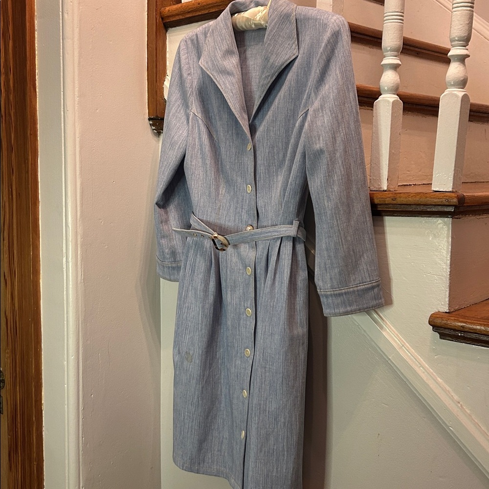 Shoshanna Sky Blue Jean Dress with Belt